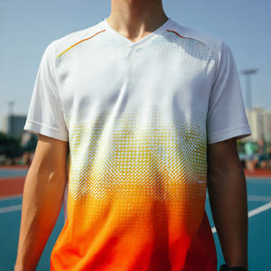 ชุดกีฬาเทนนิสแบบซับลิเมชั่นสำหรับผู้ชาย ชุดฝึกซ้อม เสื้อโปโลแบดมินตันพิมพ์ลาย กางเกงขาสั้นเทนนิส ชุดกีฬาแบดมินตัน - Product Image 2