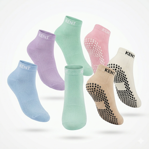 Calcetines de Pilates Personalizados 100% Algodón con Agarre de Silicona en la Parte Inferior, Calcetines de Yoga Antideslizantes para Estudios de Pilates, Marcas OEM ODM, Venta al Por Mayor - Product Image 1