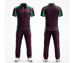 High Quality Sublimated <b>Cricket</b> Sports Uniform Full Sublimation Printing | Men Women Youth <b>Cricket</b> Wears Polo Shirt and Trouser - Product Image 3