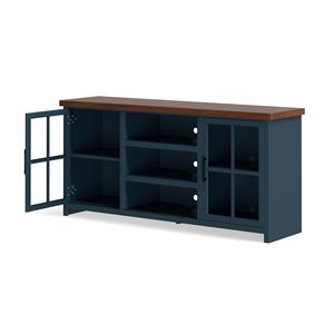 Bridgevine Home Nantucket 67 pollici Console TV supporto Blue Denim Whiskey finitura nessun assemblaggio richiesto per TV fino a 80 pollici - Product Image 6