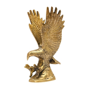 Statuette d'aigle en laiton antique de qualité supérieure, pièce décorative d'appoint pour cadeaux de pendaison de crémaillère, présentoirs d'élite et étagères - Product Image 2