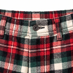 Pantalon droit en flanelle à carreaux pour femme, classique, chaud et décontracté, idéal pour l'hiver – Vente en gros OEM/ODM, couleurs personnalisées, faible MOQ - Product Image 5