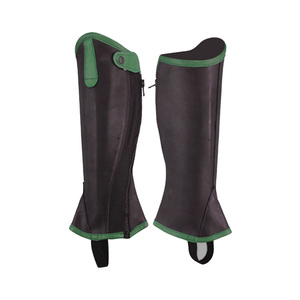 High Quality Custom Genuine Leather Case <b>Half</b> <b>Chaps</b> Soft Cowhide Horse Riding Leg Armor Protectors Bags LHC-0031 - Product Image 1