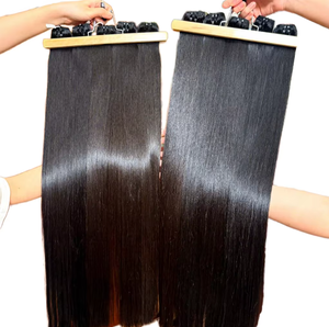 ผมตรงแบบ Bone Straight คุณภาพสูงแบบ Super Double Drawn พร้อมเชือกผูกผมสีธรรมชาติ ผมแท้ 100% สำหรับผู้หญิงผิวสี - Product Image 1