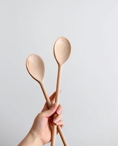 Cuillère à thé en bois écologique, faite à la main, pour café, thé, sucre, accessoire de cuisine poli - Product Image 4