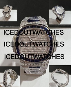 Reloj de Lujo para Hombre Estilo Hip Hop Rapper, en Acero Inoxidable y Moissanita, con Resistencia al Agua de 10 Bares y Cierre de Brazalete - Product Image 2