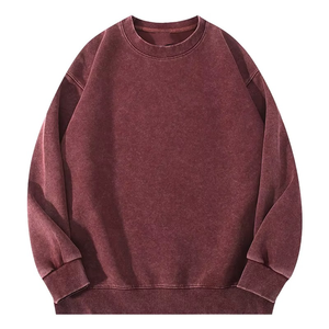 Sudadera Unisex de Forro Polar de 360 GSM con Lavado Ácido, Estilo Oversize Vintage Streetwear, Algodón, Venta al por Mayor OEM - Product Image 5