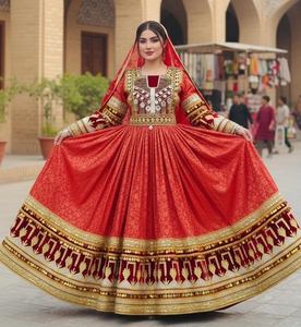 Vestido Afgano Kuchi de la Mejor Calidad al Mejor Precio, Tallas Personalizadas Disponibles, Diseños con Decoración de Encaje y Botones - Product Image 2