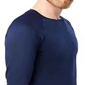 <b>Scrub</b> Undershirts Plain Design Cotton Shirts for Medical Staff Work and Daily Use - Product Image 2