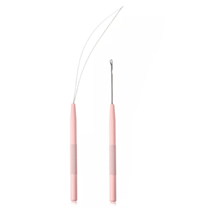 Aiguille à boucle professionnelle en acier inoxydable antidérapante et réutilisable pour extensions capillaires à micro-anneaux – Vente en gros - Product Image 1