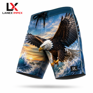 Custom Men's Eagle Print Board Shorts Quick Dry <b>Surf</b> Shorts Beach Swim Trunks Sublimation Printed Water Sports Shorts OEM ODM - Product Image 2