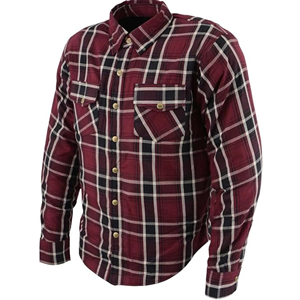 Chemise unisexe en flanelle à carreaux, manches longues, en coton, séchage rapide, style automne, motif à carreaux rouge, noir et blanc, boutonnée - Product Image 1