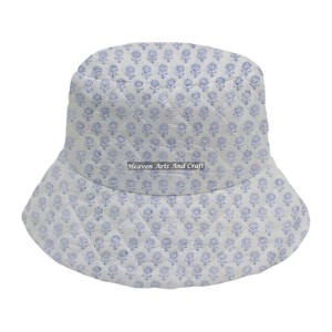 Sombrero de algodón de alta calidad con estampado a mano para hombre y mujer, venta al por mayor, sombrero tipo bucket acolchado con logotipo personalizado, alta calidad - Product Image 5