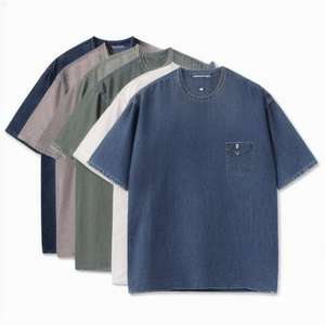 Camiseta de Verano Personalizada para Hombre, 100% Algodón, Lavado Ácido, Estampado Digital Frontal, Tejido Transpirable, Manga Corta, 320g, Hombros Caídos - Product Image 5