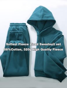 Conjunto Deportivo de Invierno para Mujer, Tallas Grandes, Diseño Personalizado, con Capucha, Estampado Sólido, Sin Costuras, Elástico en 4 Direcciones, Top Corto y Pantalones, 100% Algodón - Product Image 3
