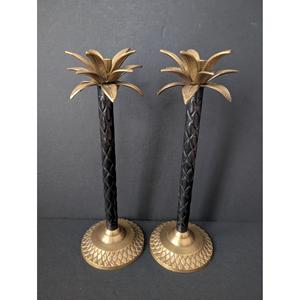 Palm <b>Tree</b> Shape Brass Candle Holder <b>Decorative</b> Stand Perfect For Home Events Restaurant Table Styling And Gifting Purpose - Product Image 2