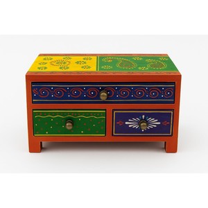 Caja de Almacenamiento de Joyas Tallada en Madera de Nogal, Venta al por Mayor en Moradabad |   Incrustación de hueso - Product Image 2