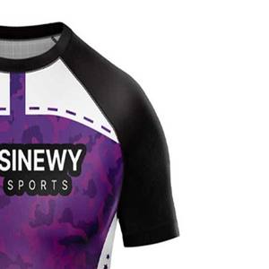 Rashguard personnalisé à séchage rapide, respirant, UPF50+, écologique, antibactérien, unisexe, manches courtes - Product Image 6