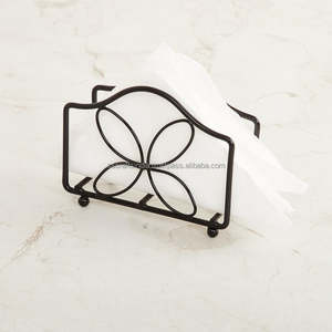 Support de serviette en métal élégant et luxueux, fourni directement par l'usine, emballage personnalisé pour la décoration de table de mariage et d'hôtel, exportation - Product Image 1