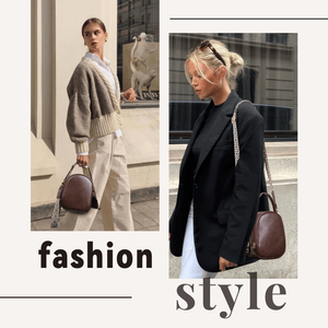 Borsa a Tracolla Regolabile per Donne, Colore Caffè, Borsetta da Petto con 2 Tasche con Cerniera, Piccola Borsa Porta Cellulare - Product Image 5