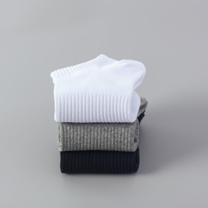 Men Ankle <b>Socks</b> 100% Cotton Breathable Knitted Solid Regular Fit Winter Daily Wear Quick Dry Thin - Product Image 2