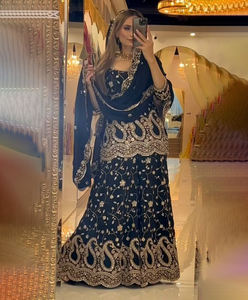 Ropa india y pakistaní Gharara diseños Punjabi Girl Sexy hermoso Salwar traje cuello diseños Sarara mujer vestido al por mayor - Product Image 1