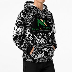 Sudadera con Capucha Personalizada para Hombre, Estampado de Grafiti, Estilo Urbano, Hip Hop, Chaqueta de Forro Polar Extra Grande, Sudadera Informal con Capucha - Product Image 1