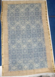 Paréo Sarong Léger Imprimé Ethnique Motif Géométrique Bleu et Marron, Cache-maillot de Plage, Foulard Enveloppant pour Femme, Idéal Été - Product Image 6