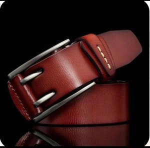 Cinturones de Cuero de Búfalo Auténtico de Longitud Personalizada con Hebilla de Acero Inoxidable, Cinturón de la Mejor Calidad para Accesorios Masculinos - Product Image 1