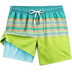 <b>Shorts</b> Polyester or <b>Nylon</b> Geometric Print Swim <b>Shorts</b> Quick Dry Casual Style Woven Polyester Drawstring Waist from Bangladesh - Product Image 3
