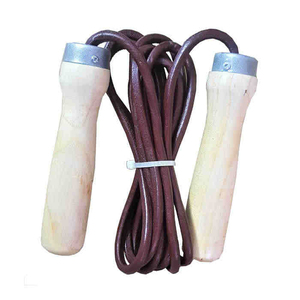 Corde à sauter à vitesse réglable pour femmes, entraînement de fitness à domicile, exercice de gym, poignée en bois, contrôle électronique de la vitesse, matériau en cuir - Product Image 4