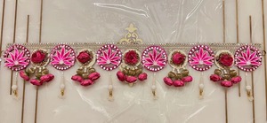 Decoración Textil Bordada con Cuentas, Estilo Bohemio, con Diseño Floral de Peonías Rosas, para Colgar en la Pared o Puerta, Ideal para el Hogar y la Entrada en Diwali - Product Image 2