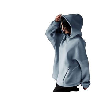 Sudaderas Extra Grandes de Felpa Marrón, Gruesas, Personalizadas, Lisas, Estilo Urbano, con Hombros Caídos y Cordón Ajustable en el Dobladillo - Product Image 6