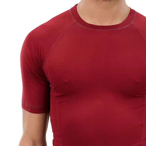 Solid Color Shorts Sleeves <b>Men</b> <b>Compression</b> <b>Shirts</b> Customized Logo New Style <b>Men</b> <b>Compression</b> <b>Shirts</b> - Product Image 5