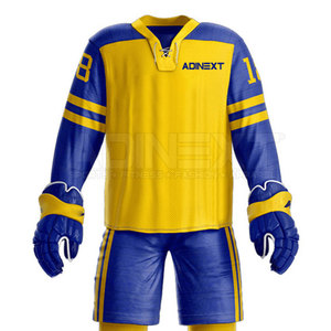 Light Weight Breathable Long Sleeves Ice Hockey Uniform Custom Made Wholesale Unisex 100% Polyester - Product Image 4