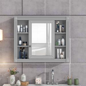 Moderno Armadietto da Bagno a Parete 35 X 28 con Specchio per Mensole del Bagno - Product Image 3