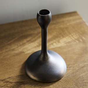 Modern Matte Black Iron Taper Candle Holder Set Industrial Handcrafted Metal Pebble <b>Tall</b> Candle Stand for Home Christmas Durable - Product Image 3
