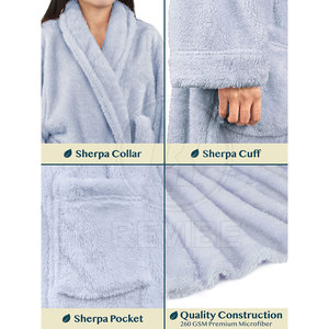 Peignoir pour femmes, douceur premium, texture confortable, vêtement relaxant, collection élégante pour la détente, hiver et été, 100% coton - Product Image 4