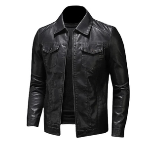 <b>Slim</b> <b>Fit</b> Street Style Leather Winter <b>Jacket</b> for Men High Quality Custom Design Genuine Leather Outerwear Casual Formal <b>Jacket</b> - Product Image 5
