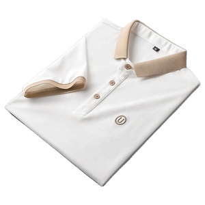 T-shirts polo homme en coton doux haute pureté personnalisés polos anti-rides sur la taille des hommes pour le personnel avec logo - Product Image 3