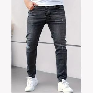 Jeans Ajustados Elásticos de Estilo Americano para Hombre, Cintura Media, Estilo Casual, Jeans Tipo Lápiz para Hombre - Product Image 5