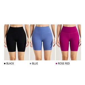 Shorts de Yoga de Cintura Alta para Mujer, Color Sólido, Logotipo Personalizado, Venta al Por Mayor, Tallas Grandes, Ropa Deportiva, Transpirable, Secado Rápido, Spandex/Poliéster - Product Image 6