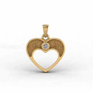 18k Gold Genuine 925 Silver Heart Blank Bezel Charm <b>Pendant</b> with CZ Setting <b>for</b> DIY Keepsake Memorial Resin Jewelry Findings - Product Image 3
