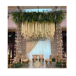 Modern Simple Durable Luxury <b>Wedding</b> Fiber Reinforced Plastic Mandap Decor for Indoor/Outdoor Use - Product Image 1