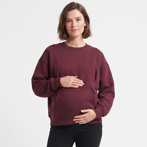 Sudadera de Maternidad para Mujer, Sudadera de Lactancia, 100% Algodón, Sudadera de Embarazo para Mujer - Product Image 1