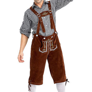 Lederhosen traditionnels allemands 100% cuir respirant, shorts de la Forêt-Noire pour hommes, bavarois, impression de logo personnalisée OEM, Oktoberfest pour hommes - Product Image 6