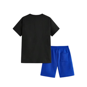 Ensemble survêtement décontracté deux pièces pour homme 2026 : sweat à capuche semi-zippé et short, style streetwear, idéal pour la gym et le sport, 100 % coton - Product Image 2