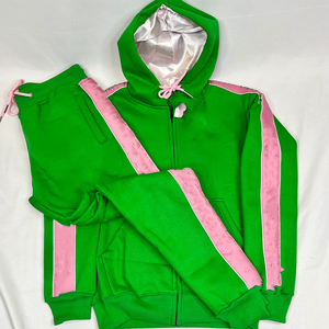 เสื้อวอร์มมีฮู้ดบุผ้าซาตินสีพื้นลำลองมีเอกลักษณ์สำหรับฤดูหนาวเสื้อวอร์มมีฮู้ดสีชมพูเข้มมีซิปสำหรับนักวิ่งป้องกันผม - Product Image 1