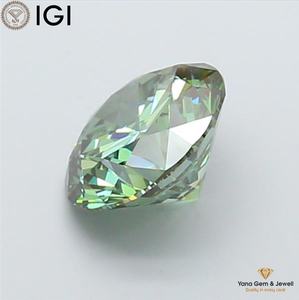 Diamante Cultivado en Laboratorio CVD de 3.01 Quilates, Color Verde Intenso, Claridad VS1, con Certificado IGI, Forma Redonda de 9.19 mm para Alta Joyería - Product Image 6
