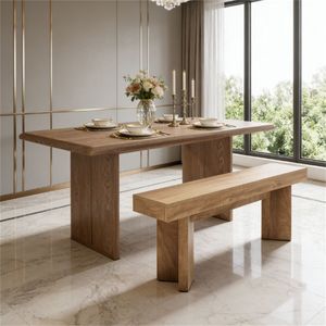 Farmhouse-Style <b>Dining</b> Room Furniture Kitchen <b>Table</b> <b>Stool</b> Bench - Product Image 1